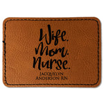 Nursing Quotes Faux Leather Iron On Patch - Rectangle (Personalized)