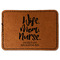 Nursing Quotes Faux Leather Iron On Patch - Rectangle (Personalized)