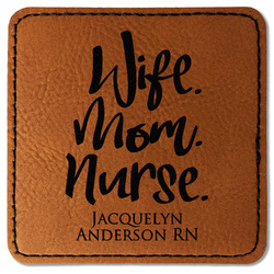 Nursing Quotes Faux Leather Iron On Patch - Square (Personalized)