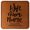 Nursing Quotes Faux Leather Iron On Patch - Square (Personalized)