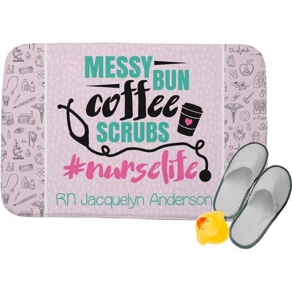 Custom Nursing Quotes Memory Foam Bath Mat (Personalized)