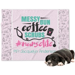 Nursing Quotes Dog Blanket - Large (Personalized)