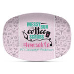 Nursing Quotes Plastic Platter - Microwave & Oven Safe Composite Polymer (Personalized)