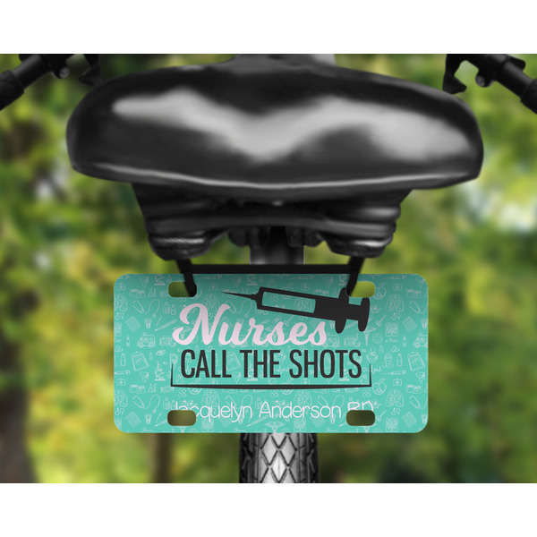 Nursing Quotes Mini License Plate on Bicycle
