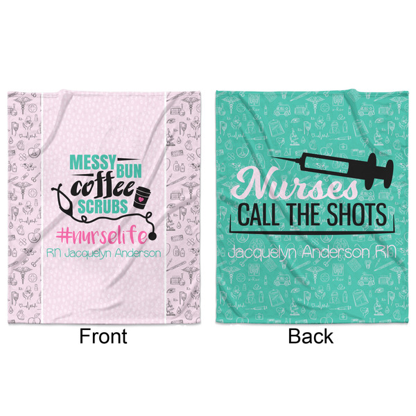 Nursing Quotes Minky Blanket - 50"x60" - Double Sided - Front & Back