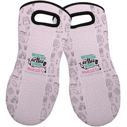 Nursing Quotes Neoprene Oven Mitts - Set of 2 w/ Name or Text