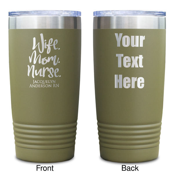 Nursing Quotes Olive Polar Camel Tumbler - 20oz - Double Sided - Approval