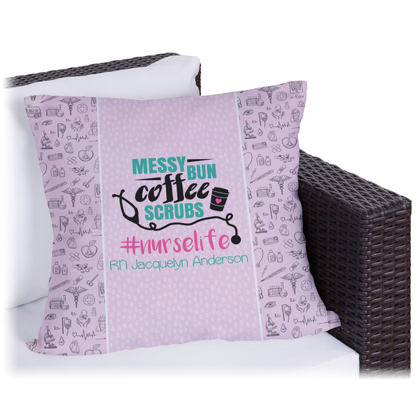 Custom Nursing Quotes Outdoor Pillow - 18" (Personalized)