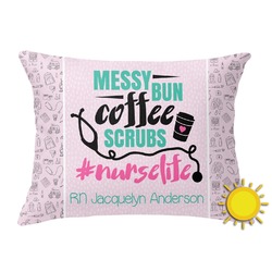 Nursing Quotes Outdoor Throw Pillow (Rectangular) (Personalized)