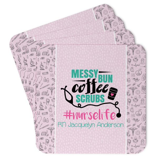 Custom Nursing Quotes Paper Coasters w/ Name or Text