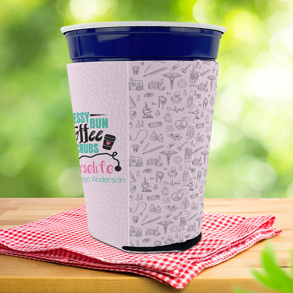 Nursing Quotes Party Cup Sleeves - with bottom - Lifestyle