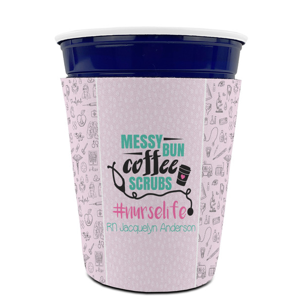 Nursing Quotes Party Cup Sleeves - without bottom - FRONT (on cup)