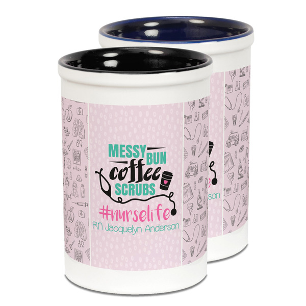 Custom Nursing Quotes Ceramic Pencil Holder - Large