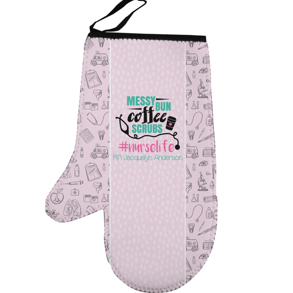 Custom Nursing Quotes Left Oven Mitt (Personalized)