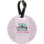 Nursing Quotes Plastic Luggage Tag - Round (Personalized)