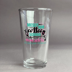 Nursing Quotes Pint Glass - Full Color Logo (Personalized)