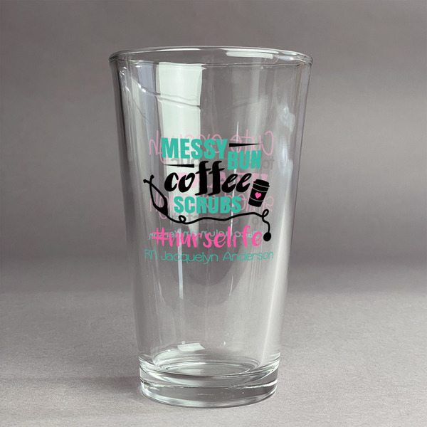 Custom Nursing Quotes Pint Glass - Full Color Logo (Personalized)
