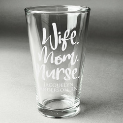 Nursing Quotes Pint Glass - Engraved (Personalized)