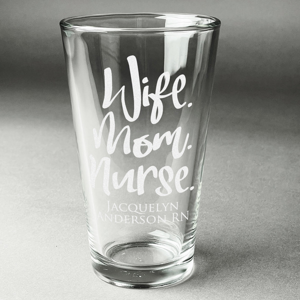 Custom Nursing Quotes Pint Glass - Engraved (Single) (Personalized)