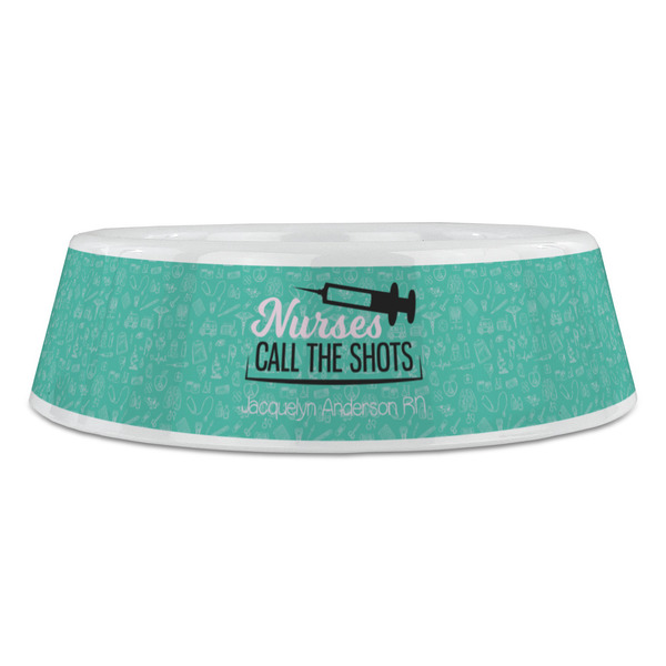 Nursing Quotes Plastic Pet Bowls - Large - FRONT