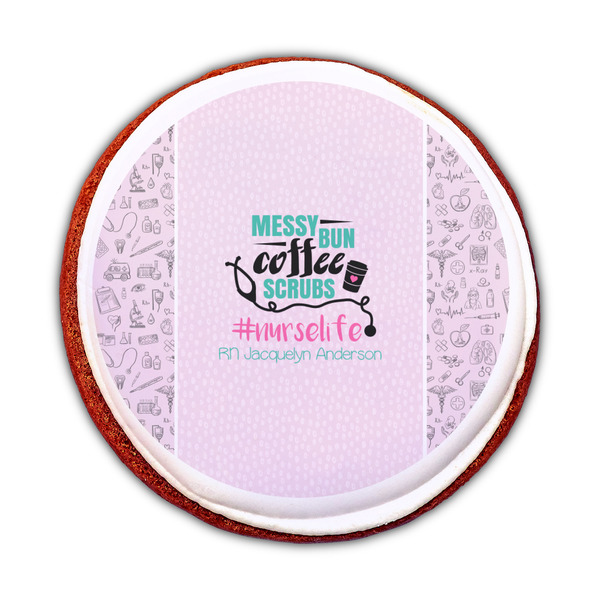 Nursing Quotes Printed Icing Circle - Medium - On Cookie
