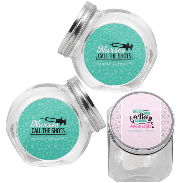 Nursing Quotes Puppy Treat Jar - Top Left Right