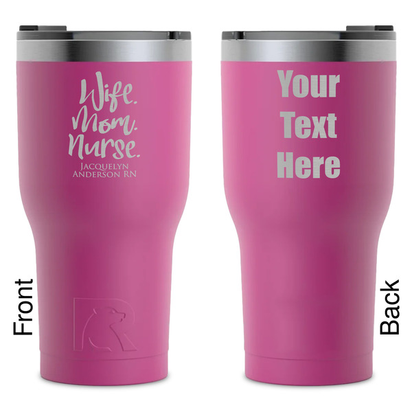 Custom Nursing Quotes RTIC Tumbler - Magenta - Laser Engraved - Double-Sided (Personalized)