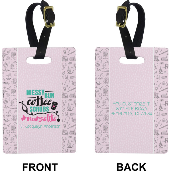 Nursing Quotes Rectangle Luggage Tag (Front + Back)