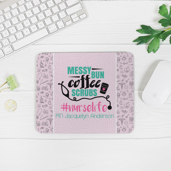 Nursing Quotes Rectangular Mouse Pad - LIFESTYLE 2