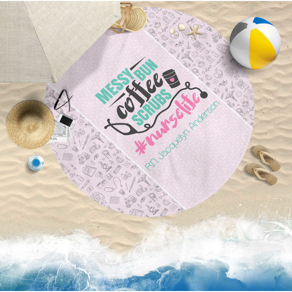 Nursing Quotes Beach Towel Lifestyle