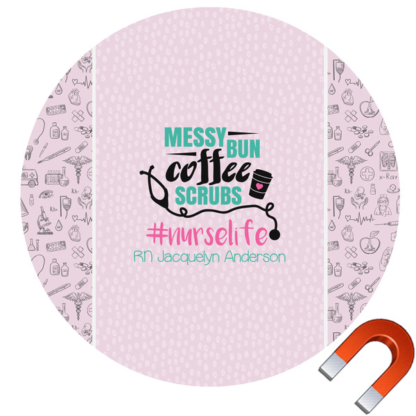 Custom Nursing Quotes Round Car Magnet - 10" (Personalized)