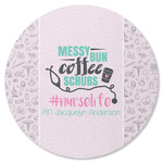 Nursing Quotes Round Rubber Backed Coaster (Personalized)