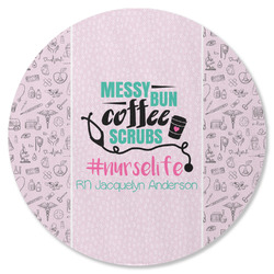 Nursing Quotes Round Rubber Backed Coaster (Personalized)
