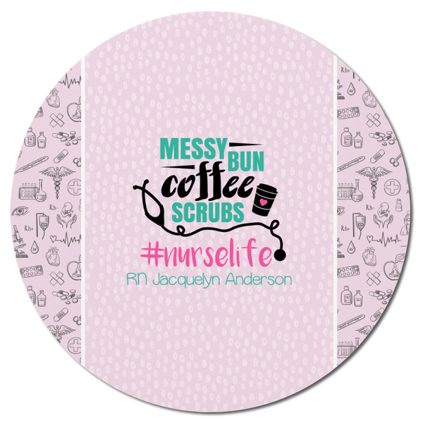 Nursing Quotes Round Fridge Magnet - FRONT