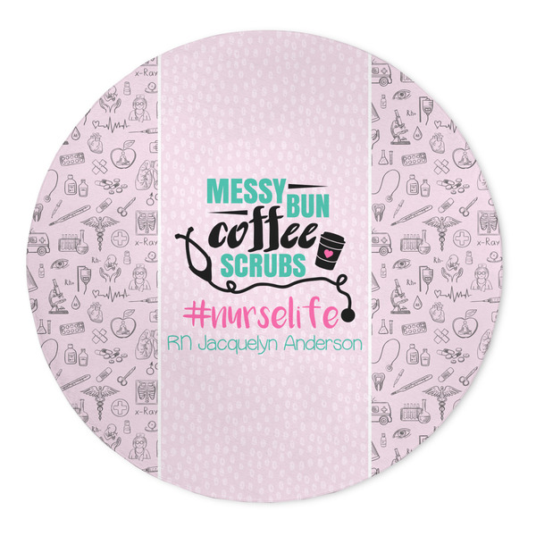 Custom Nursing Quotes 5' Round Indoor Area Rug (Personalized)