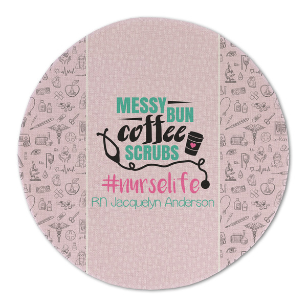 Nursing Quotes Round Linen Placemats - FRONT (Double Sided)