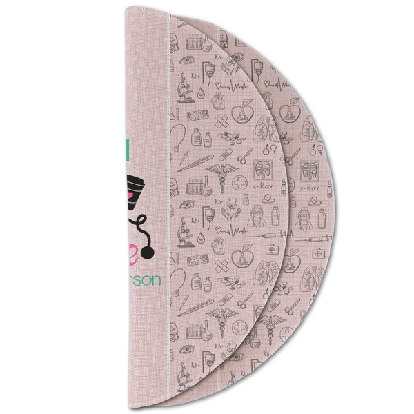 Nursing Quotes Round Linen Placemats - HALF FOLDED (double sided)