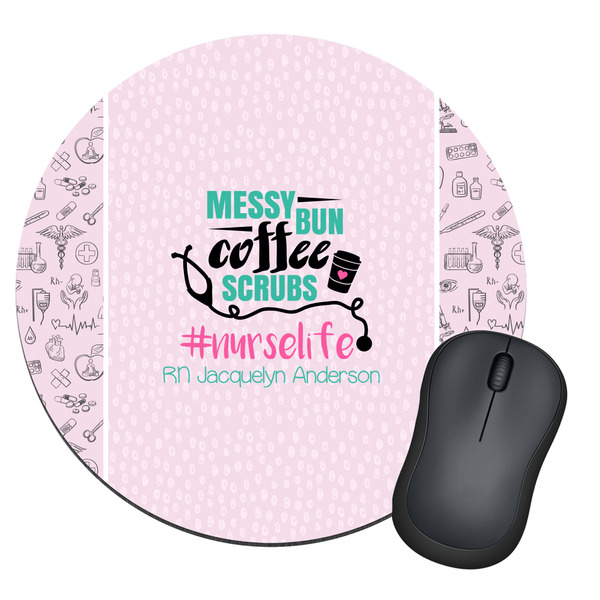Custom Nursing Quotes Round Mouse Pad (Personalized)