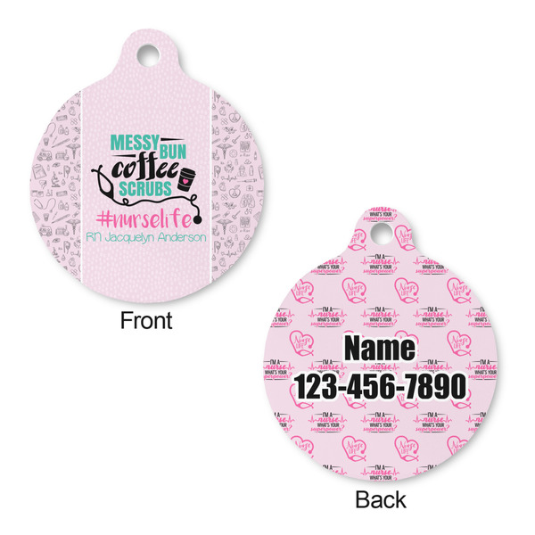 Nursing Quotes Round Pet ID Tag - Large - Approval