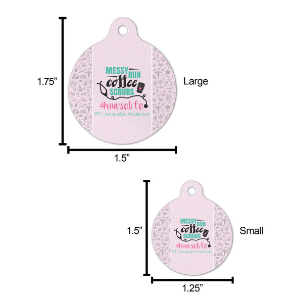 Nursing Quotes Round Pet ID Tag - Large - Comparison Scale