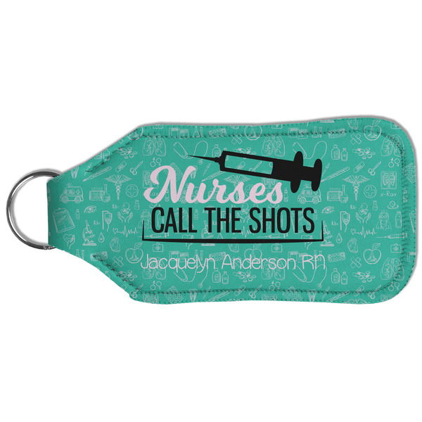 Nursing Quotes Sanitizer Holder Keychain - Large (Back)