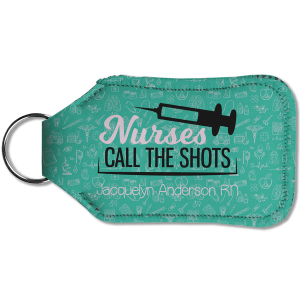 Nursing Quotes Sanitizer Holder Keychain - Small (Back)