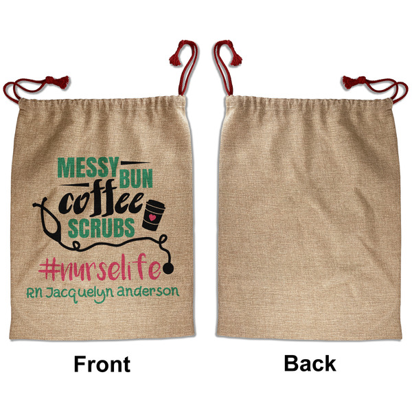 Nursing Quotes Santa Bag - Approval - Front