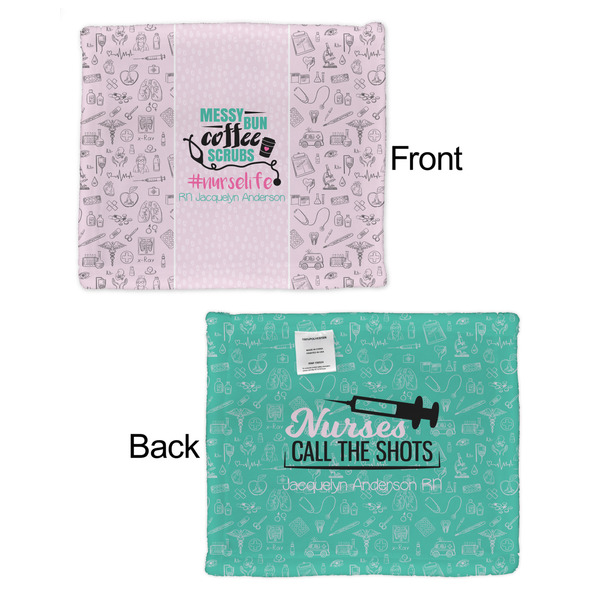 Nursing Quotes Security Blanket - Front & Back View