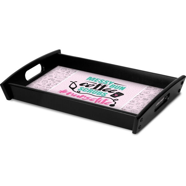 Nursing Quotes Serving Tray Black - Corner
