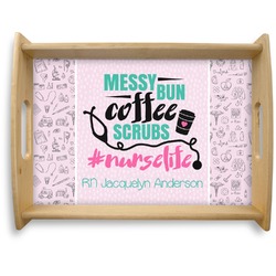 Nursing Quotes Natural Wooden Tray - Large (Personalized)