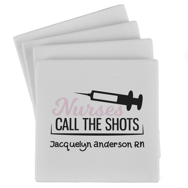 Custom Nursing Quotes Absorbent Stone Coasters - Set of 4 (Personalized)