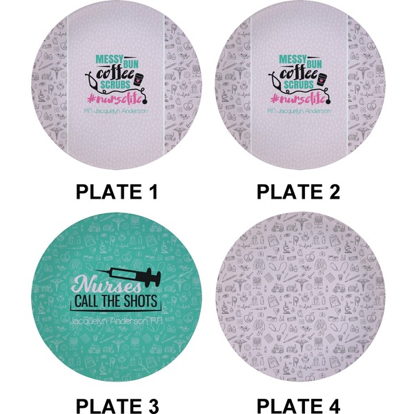 Nursing Quotes Set of Appetizer / Dessert Plates (Approval)
