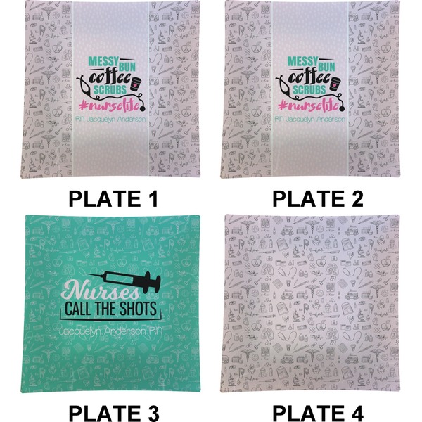 Nursing Quotes Set of Square Dinner Plates (Approval)
