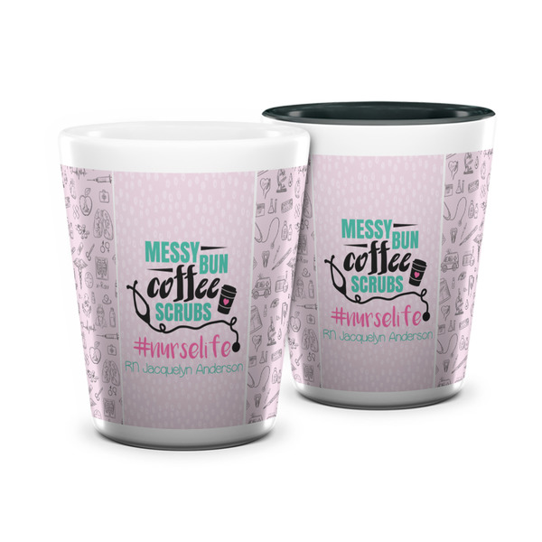 Custom Nursing Quotes Ceramic Shot Glass - 1.5 oz (Personalized)